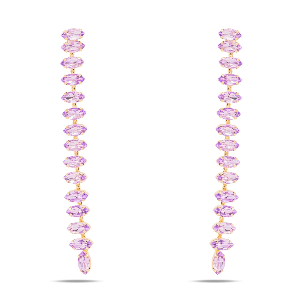 Lavender Line Drop Earrings