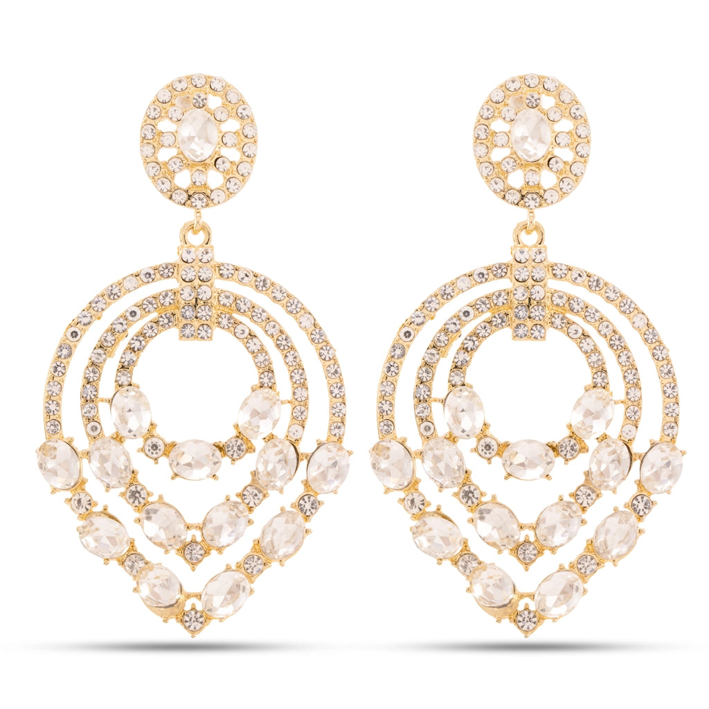 Luna Radiance Crystal Chandelier Earrings