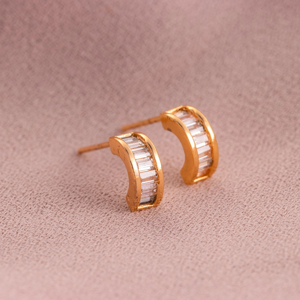 Aurora Curve Baguette Studs