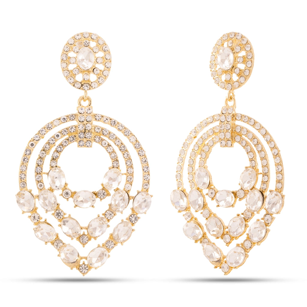 Luna Radiance Crystal Chandelier Earrings