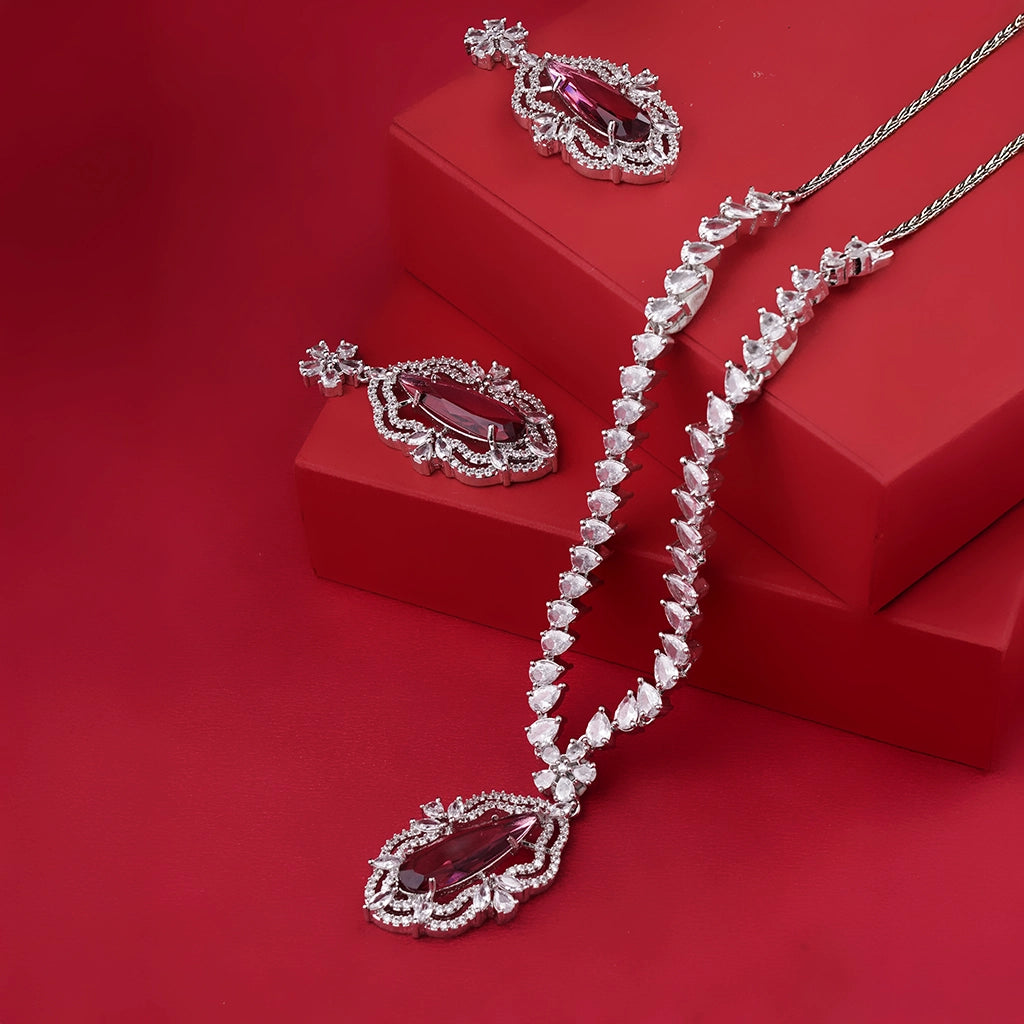 Celestial Crystal Drop Necklace Set