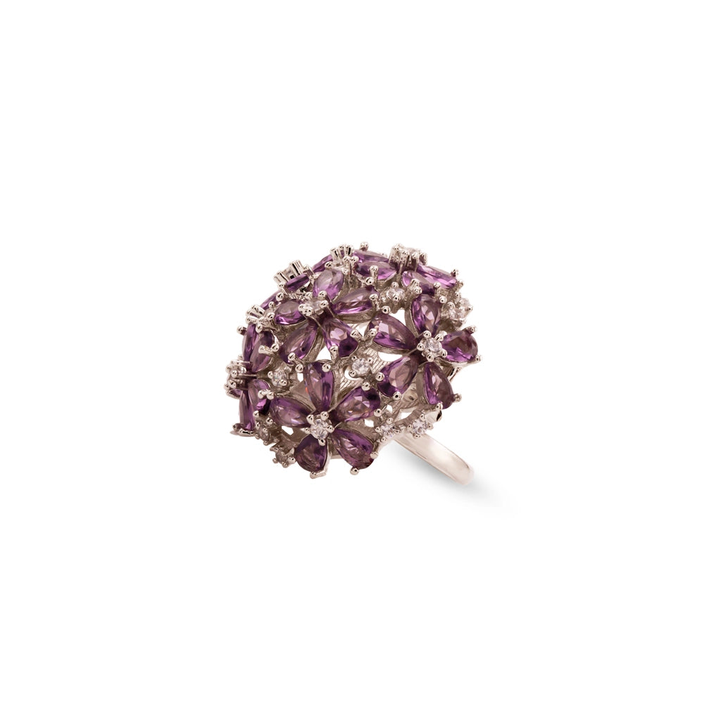 Gulnaar Amethyst Bloom Dome Ring