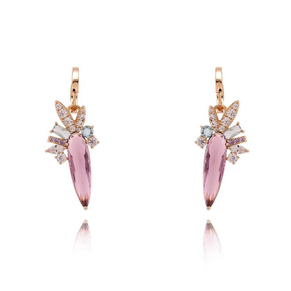Elira Amethyst Prism Drop Earrings