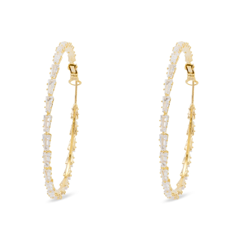 Aurielle Double Pave Hoops