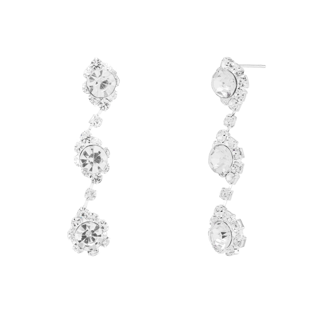Elara Crystal Lariat Necklace Set