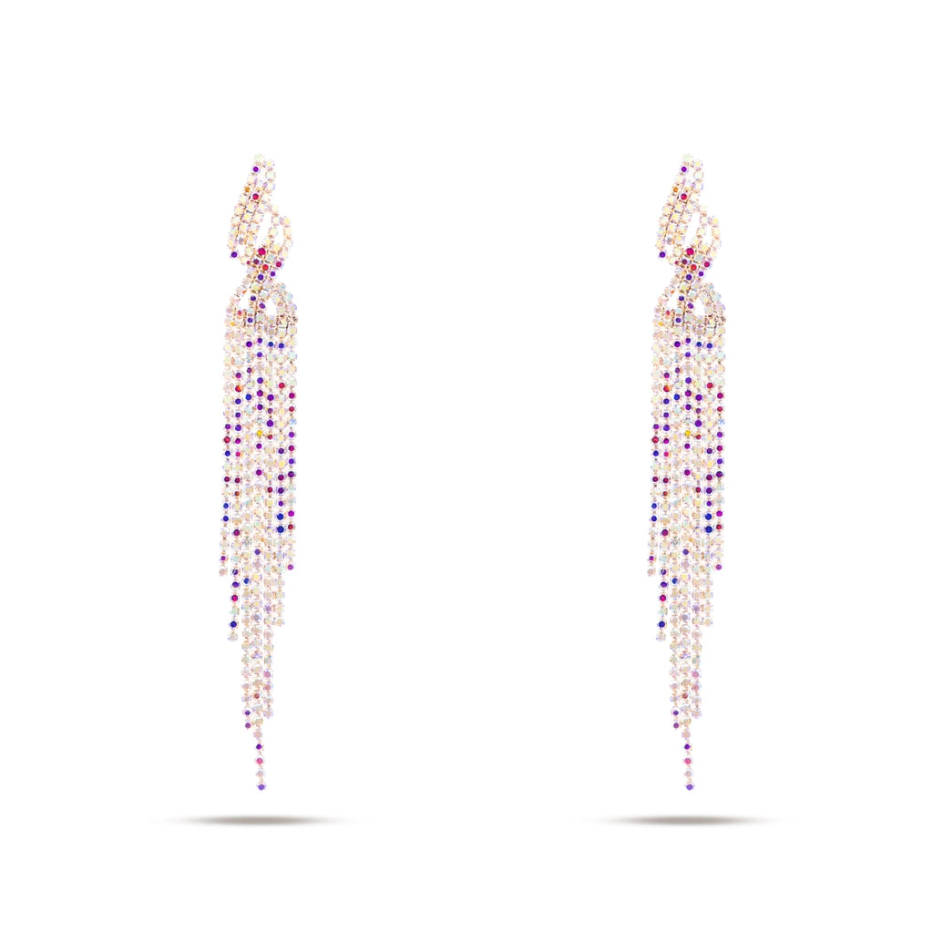 Blush Cascade Royale Earrings Silver