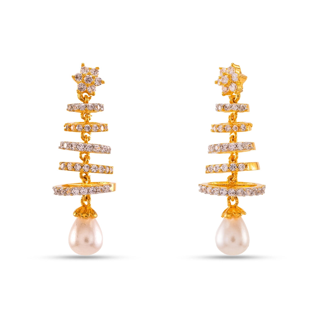 Sahar Pearl Spiral Jhumkas