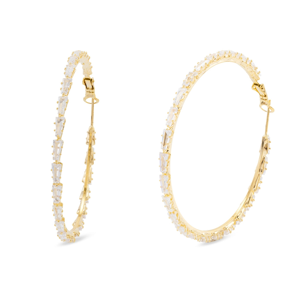 Aurielle Double Pave Hoops