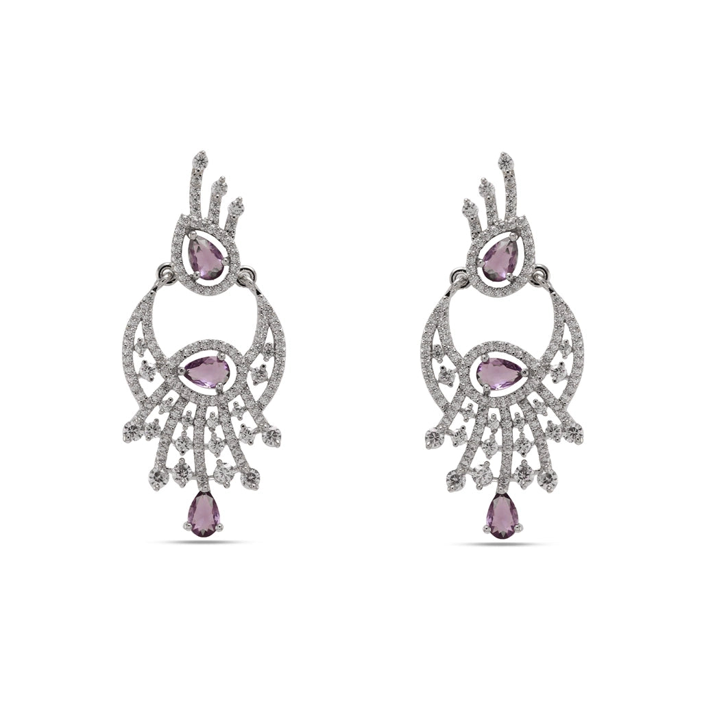 Lavender Radiance Crystal Necklace Set