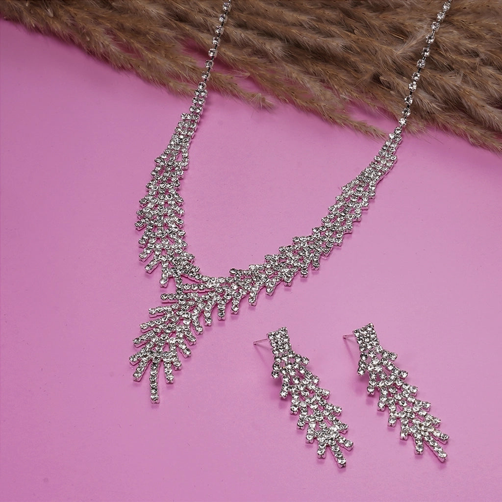 Celestia Cascade Crystal Necklace Set