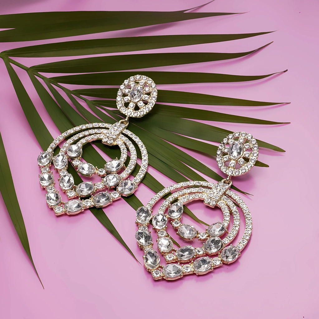 Luna Radiance Crystal Chandelier Earrings