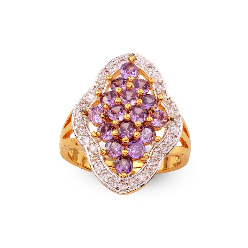 Lavander Floral Star Ring