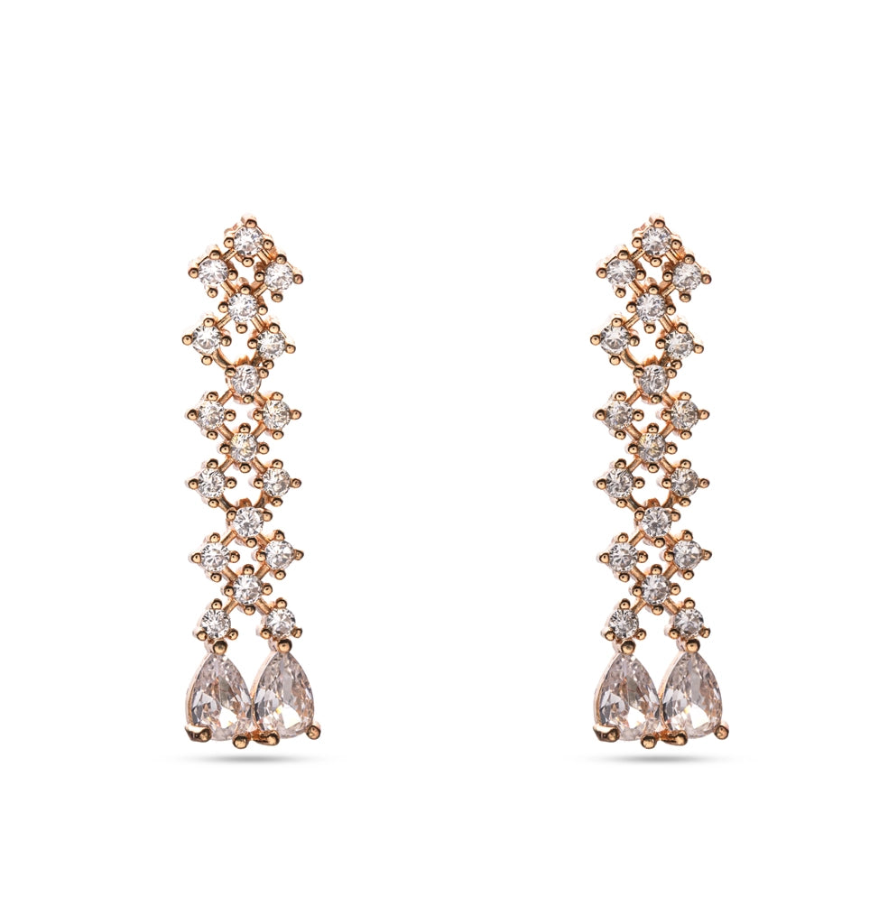 Aurielle Crystal Cascade Necklace Set