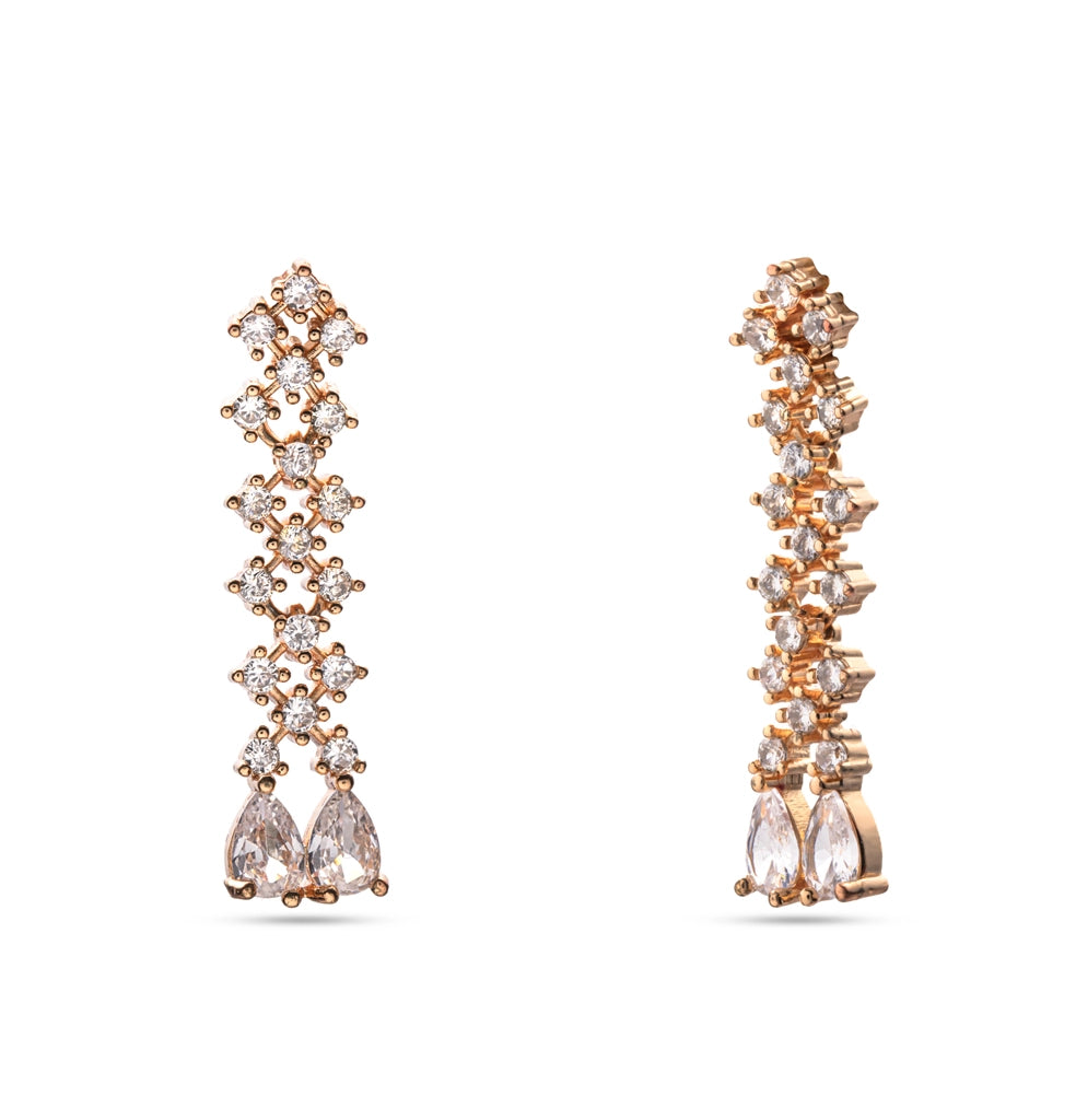 Aurielle Crystal Cascade Necklace Set