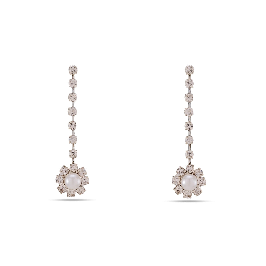 Pearl Dewdrop Crystal Necklace Set