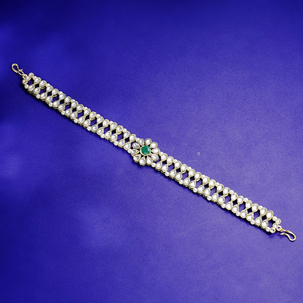 Emerald Bloom Crystal Bracelet