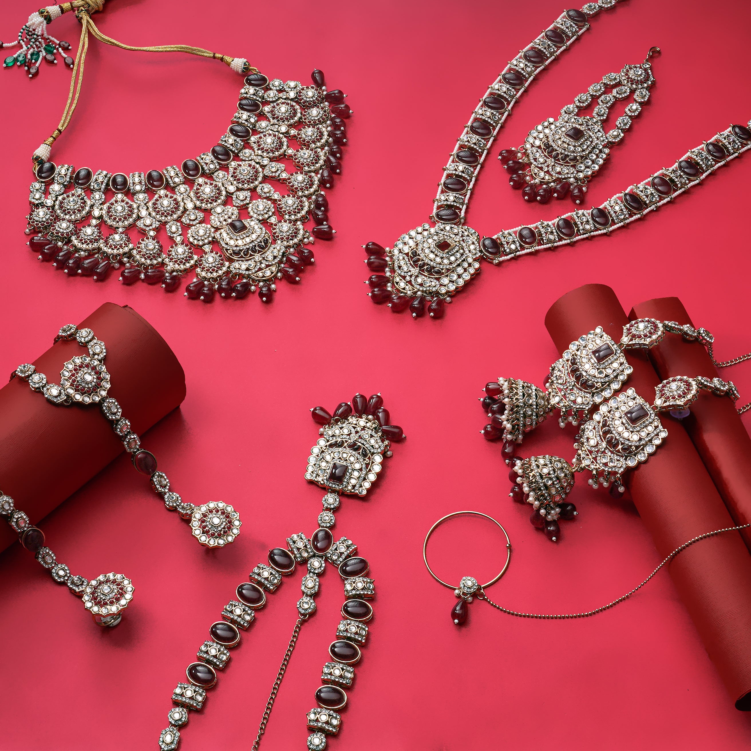 Zarmina Ruby Royal Bridal Set