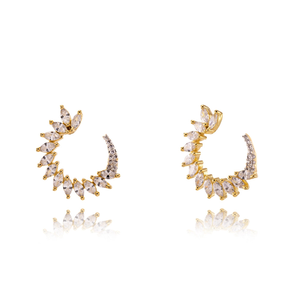 Zaria Crystal Bloom Hoops