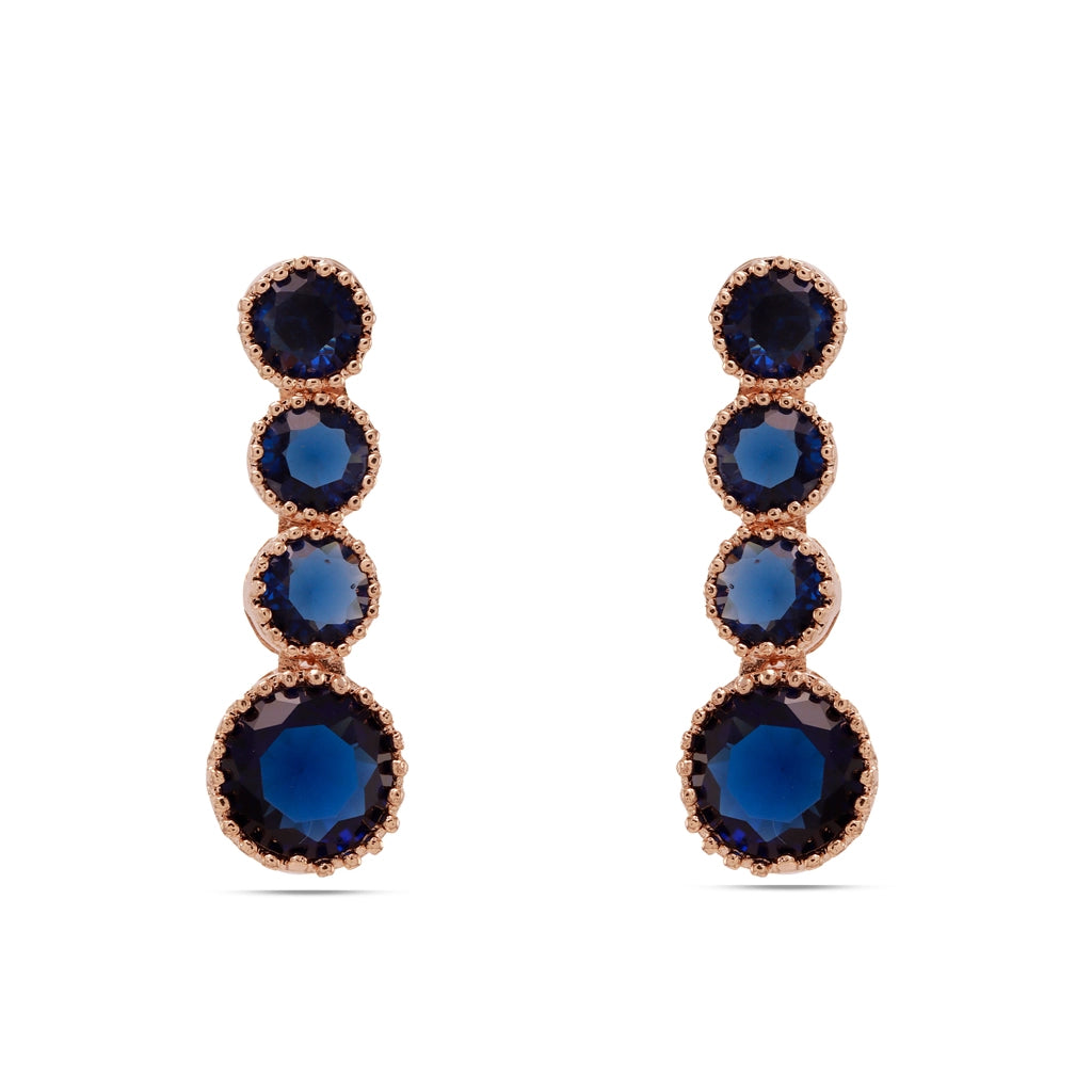 Blue Halo Crystal Necklace Set