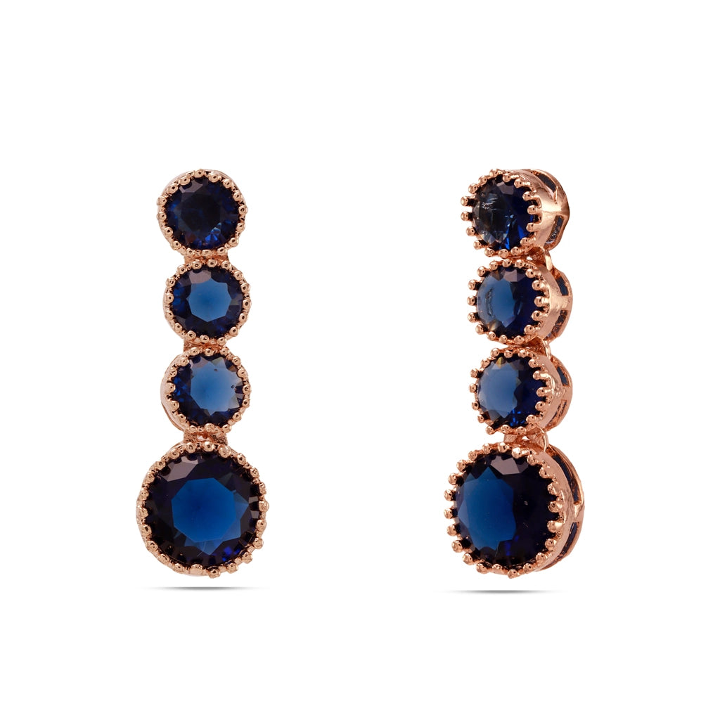 Blue Halo Crystal Necklace Set