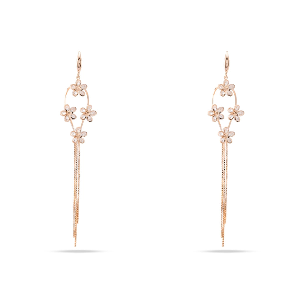 Flora Cascade Chain Drop Earrings