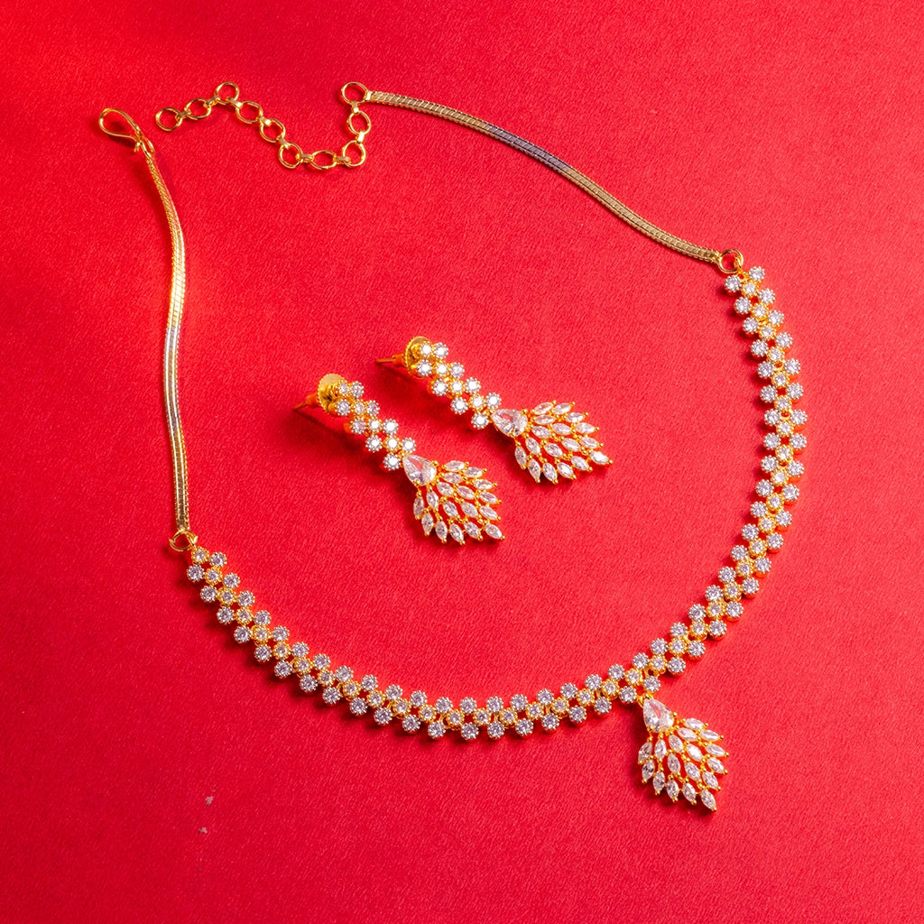 Aurielle Crystal Drop Necklace Set