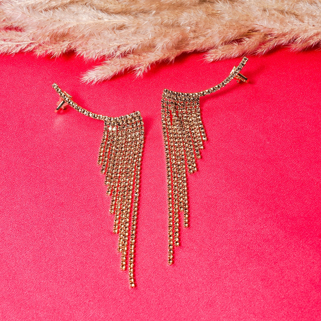 Aurelia Glow Gold Cascade Earrings