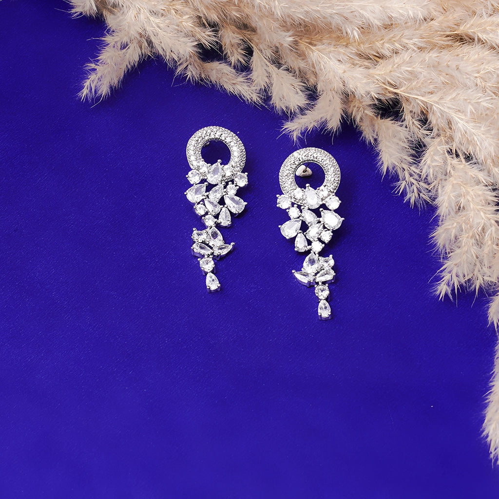 White Power Cut Danglers