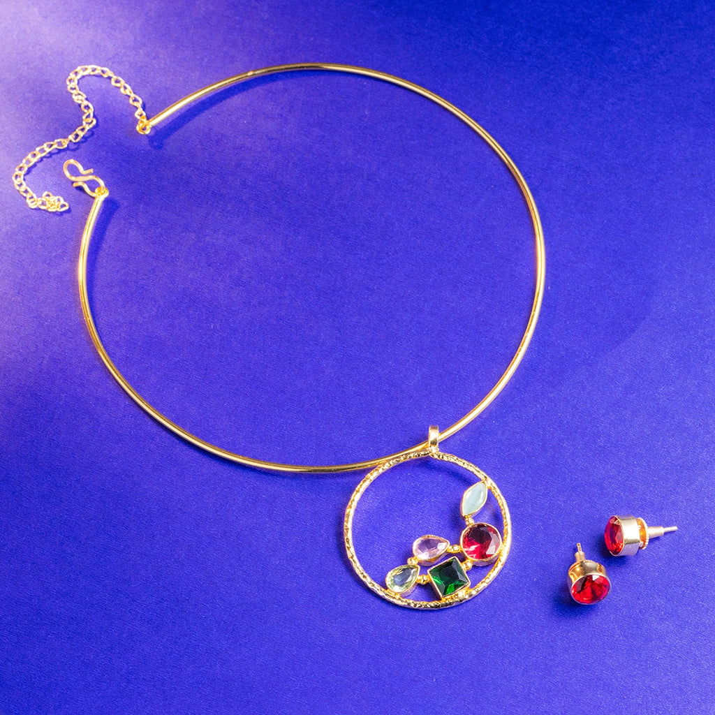 Rangella Prism Pendant Necklace Set