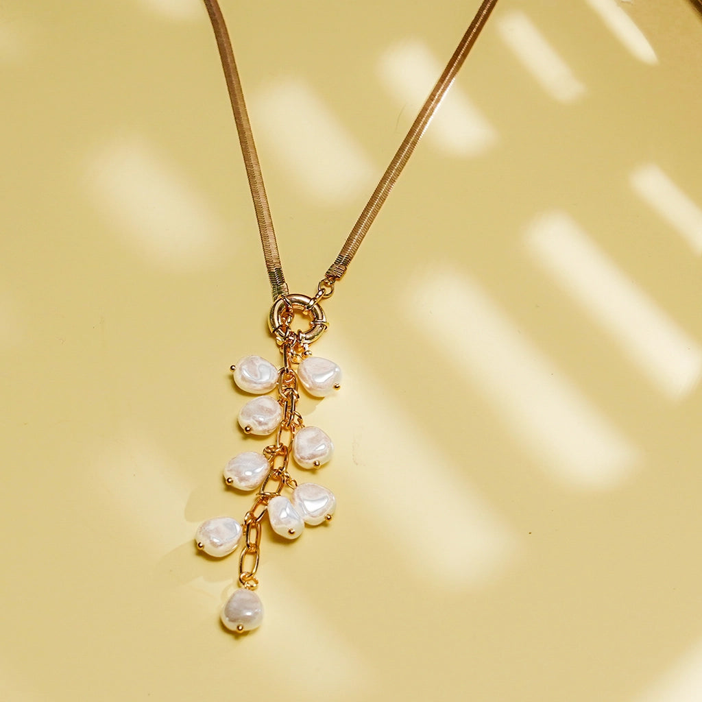 Lunaria Pearl Cascade Pendant