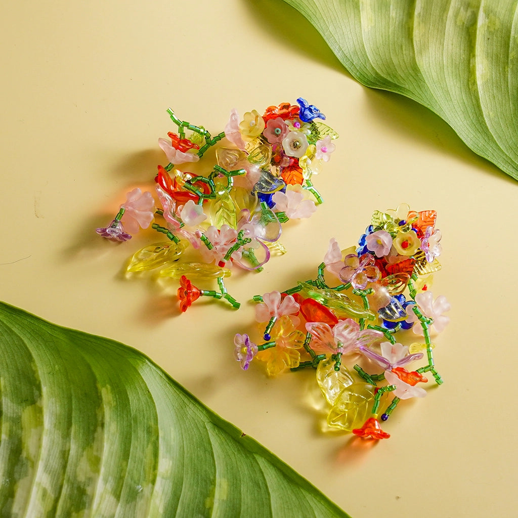 Bloom Fiesta Crystal Floral Danglers