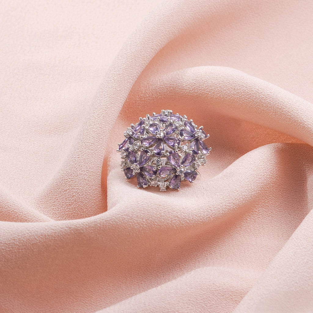 Gulnaar Amethyst Bloom Dome Ring