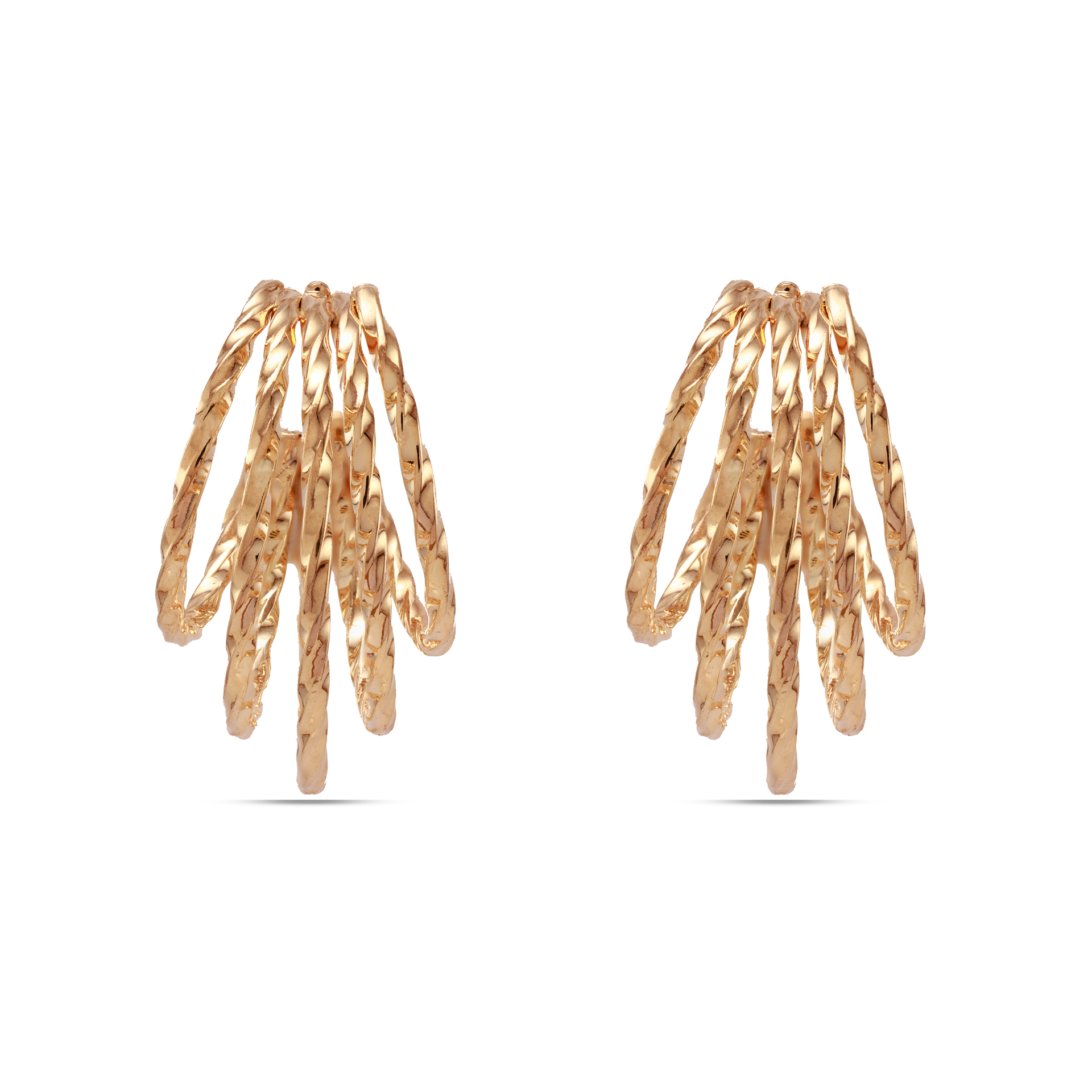 Golden Fringe Flow Earrings