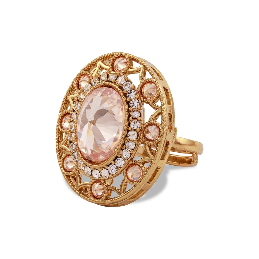 Regal Navratna Bloom pearl Ring