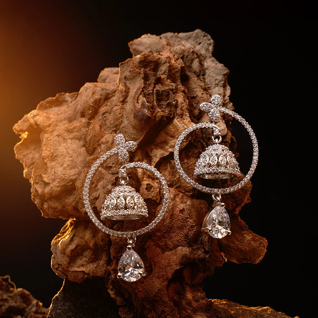 Diamond Pear-Shaped Drop Earrings