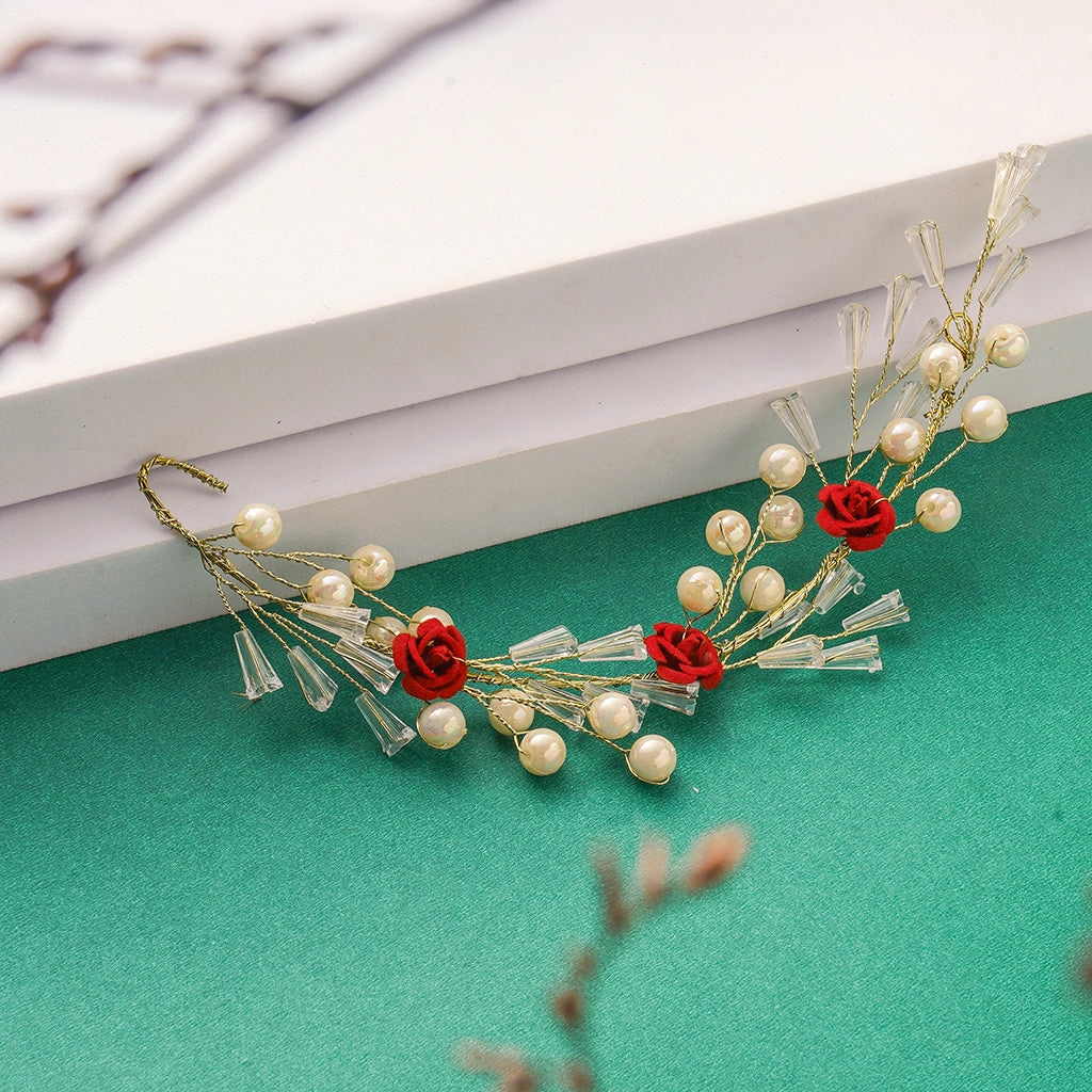 Rose Pearl Bloom Hair Vine
