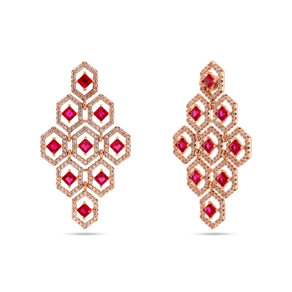 Rose Radiance Cluster Studs