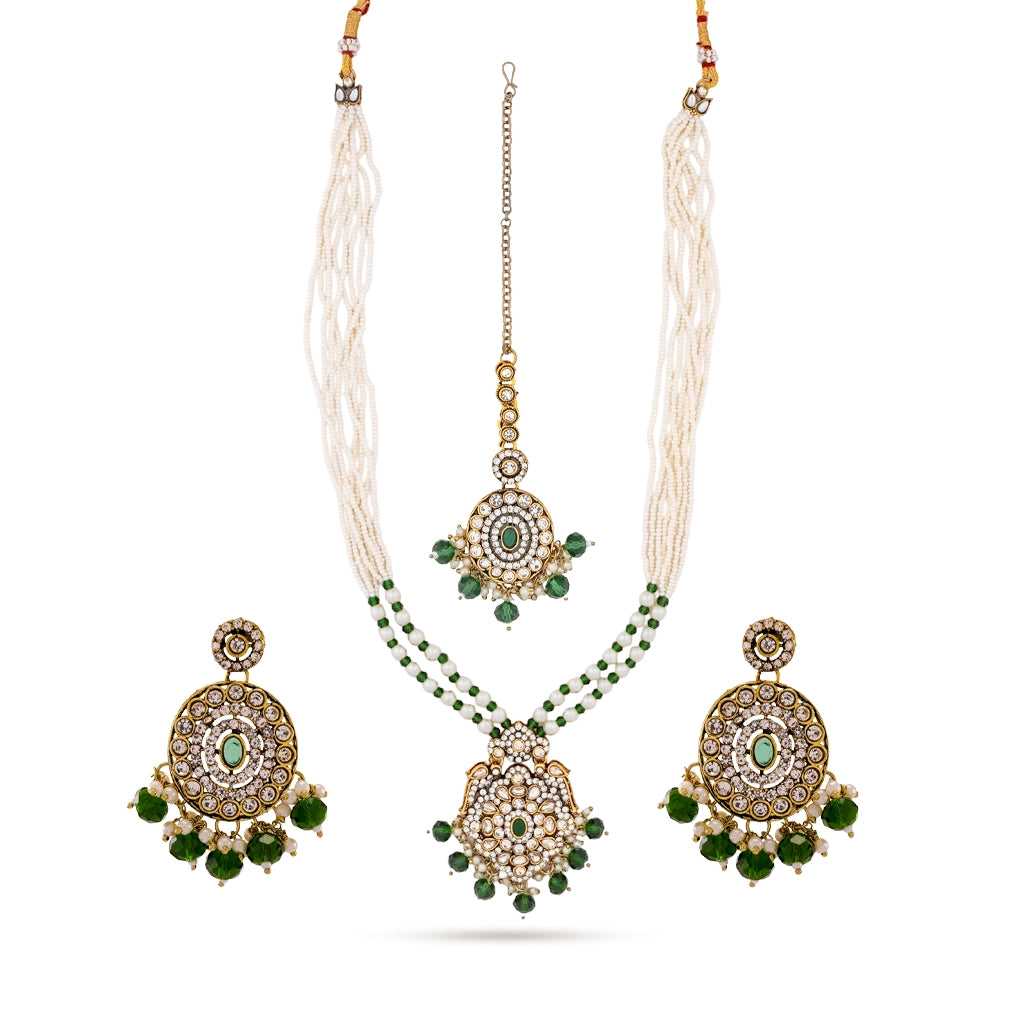 Ruhani Emerald Pearl Heritage Set