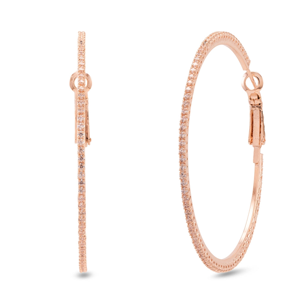 Radiant Rose Gold Hoops