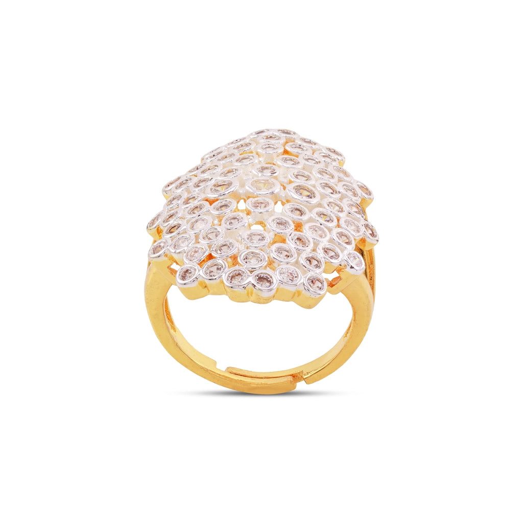 Crystal Cascade Dome Ring