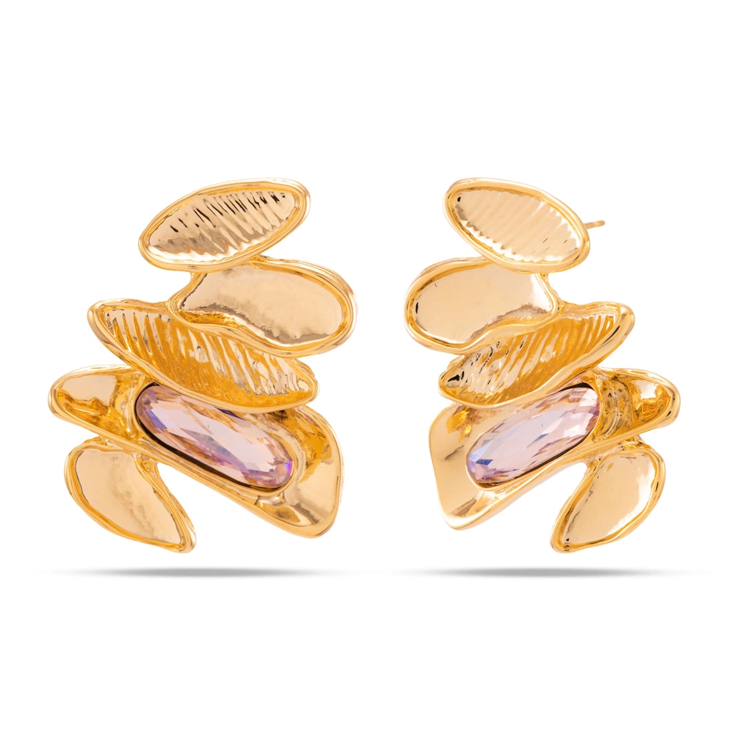 Modern Elegance Leaf Earrings