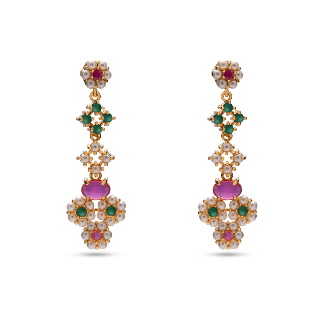 Multi Vanya Floral Necklace Set
