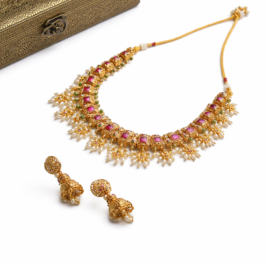 Royal Antique Temple Necklace Set