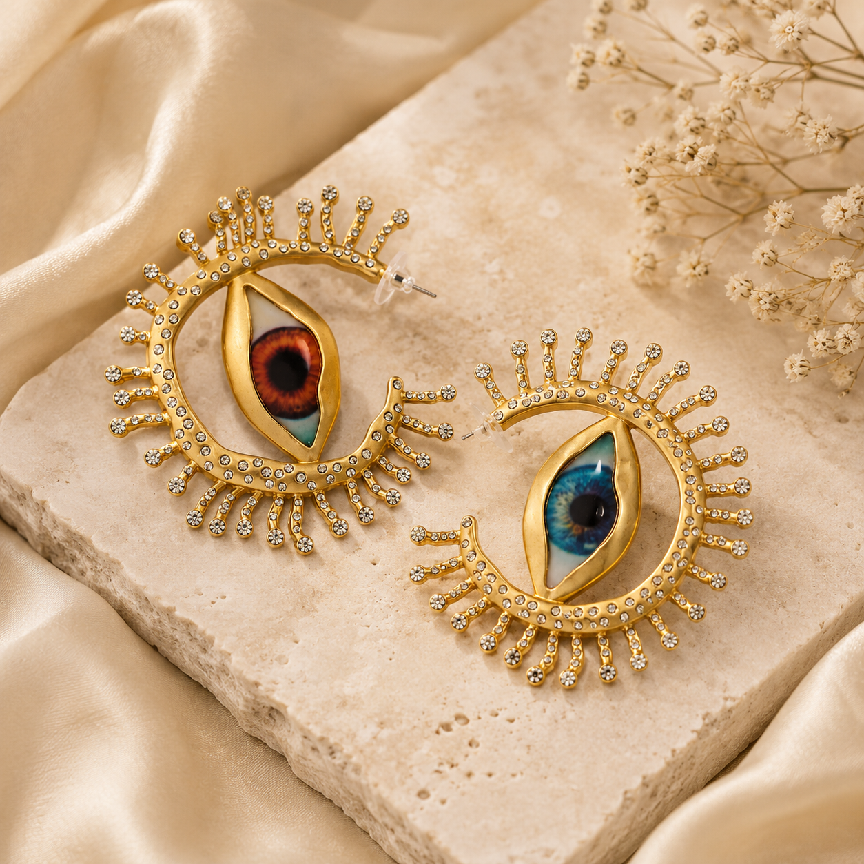 Solar Nazar Statement Earrings