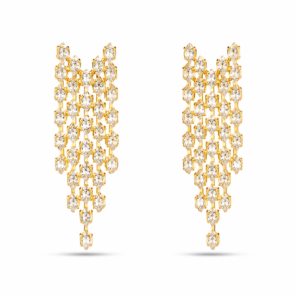 Aurora Crystal Gold Earrings