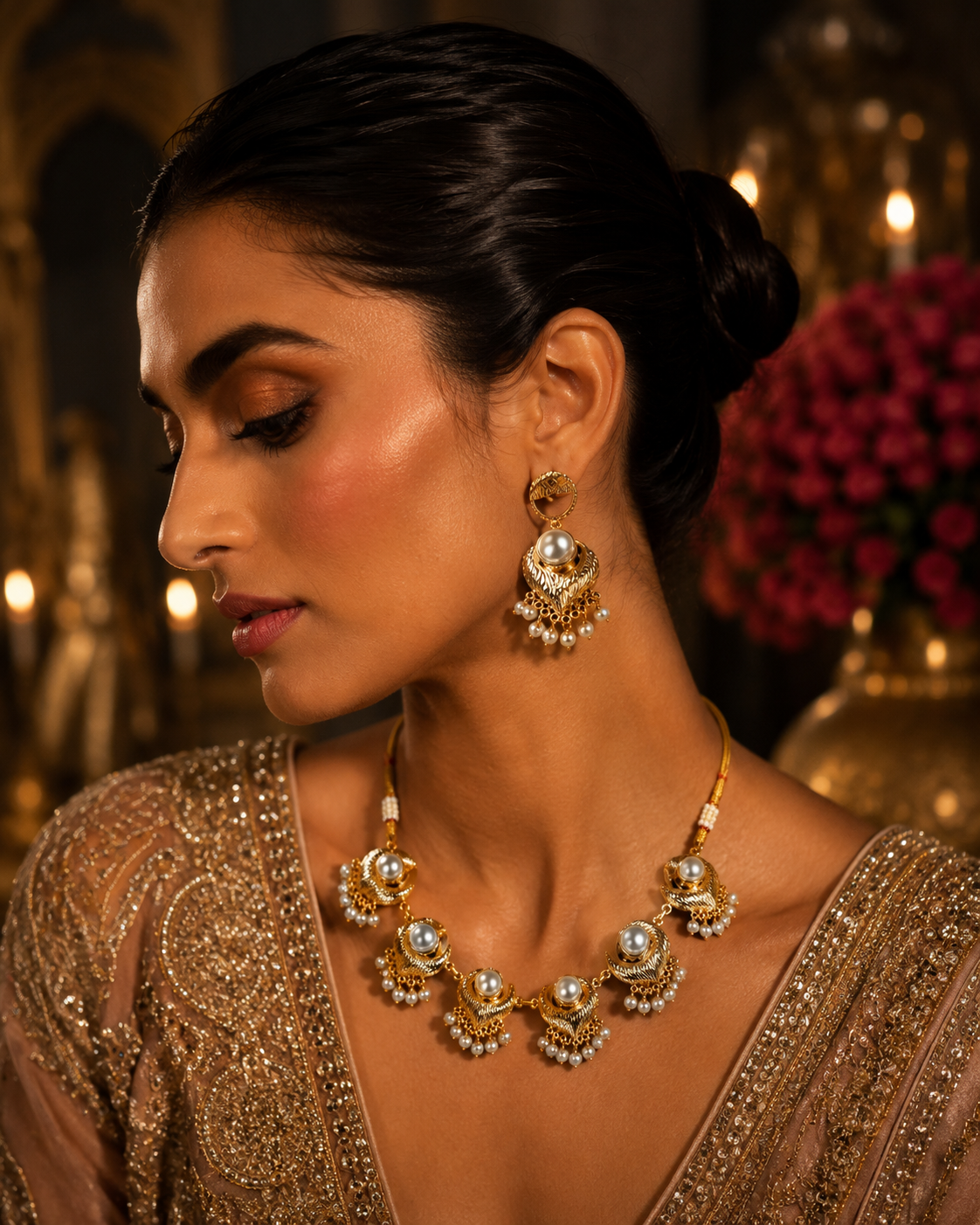 Muktika Pearl Necklace Set