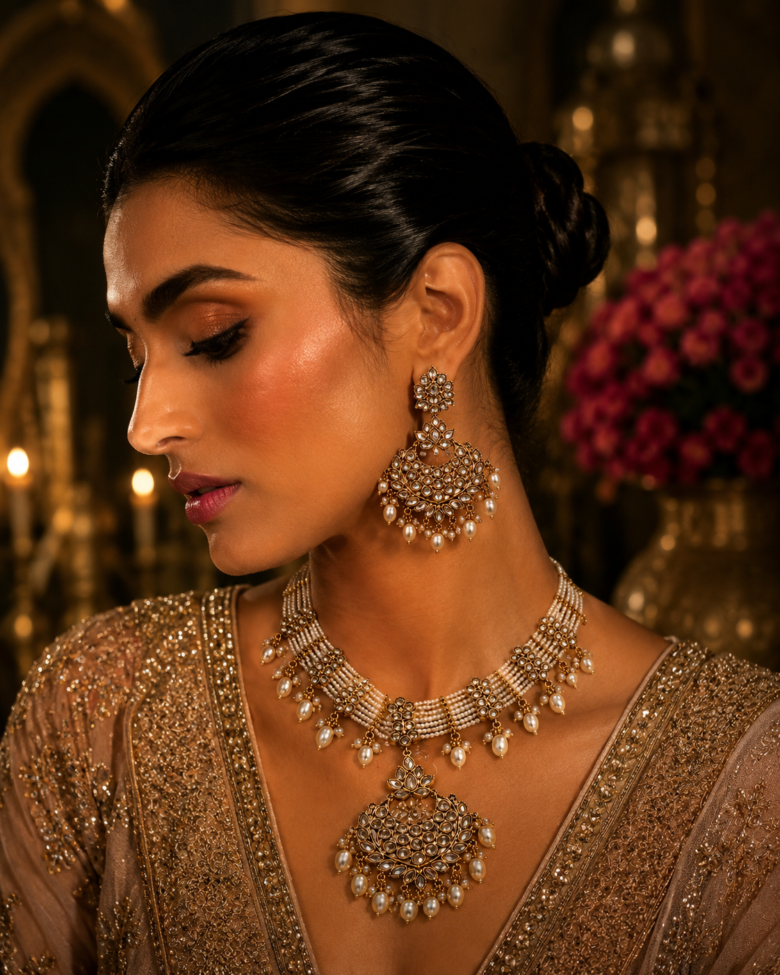 Maharani Pearl Choker Set
