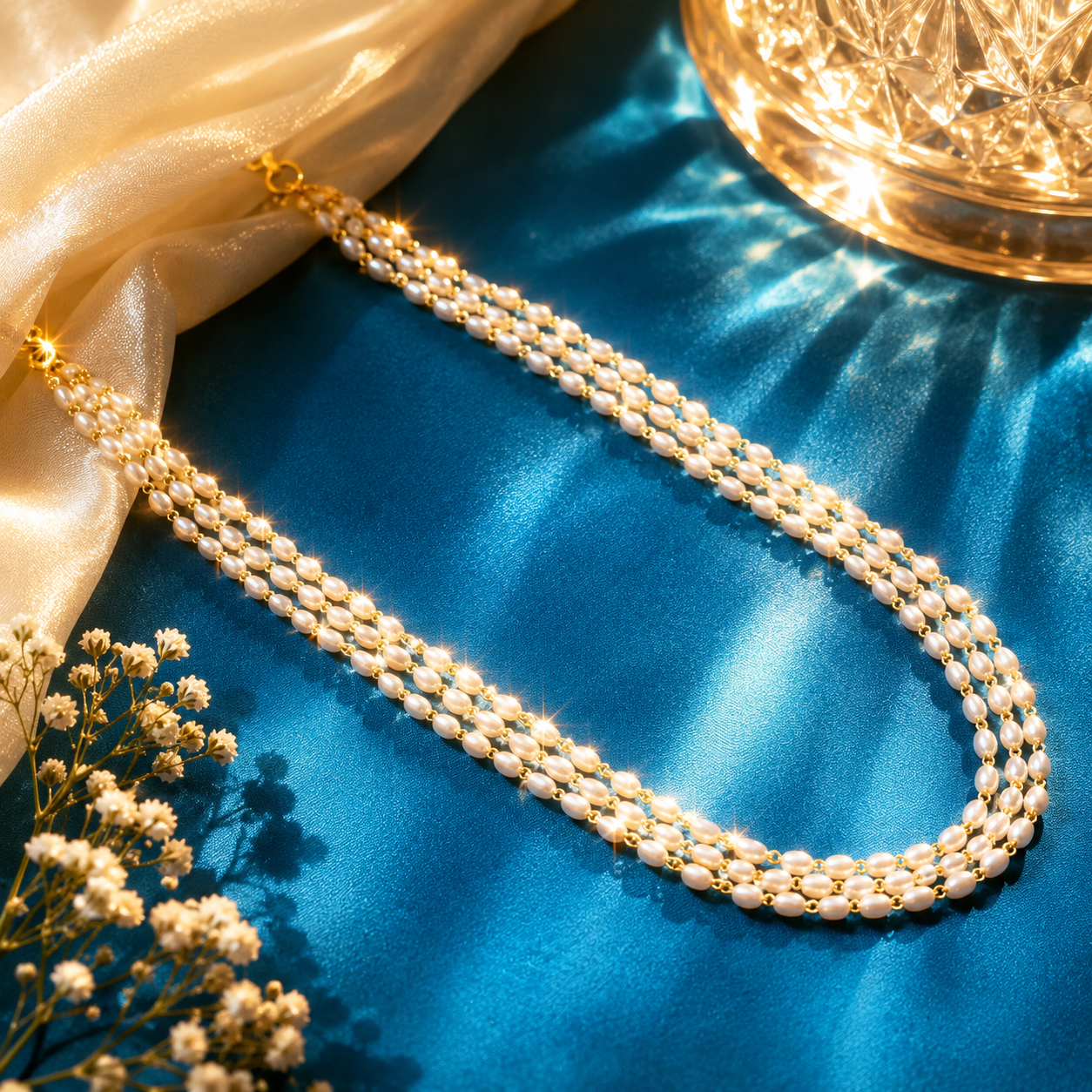 Azure Pearl Harmony Necklace