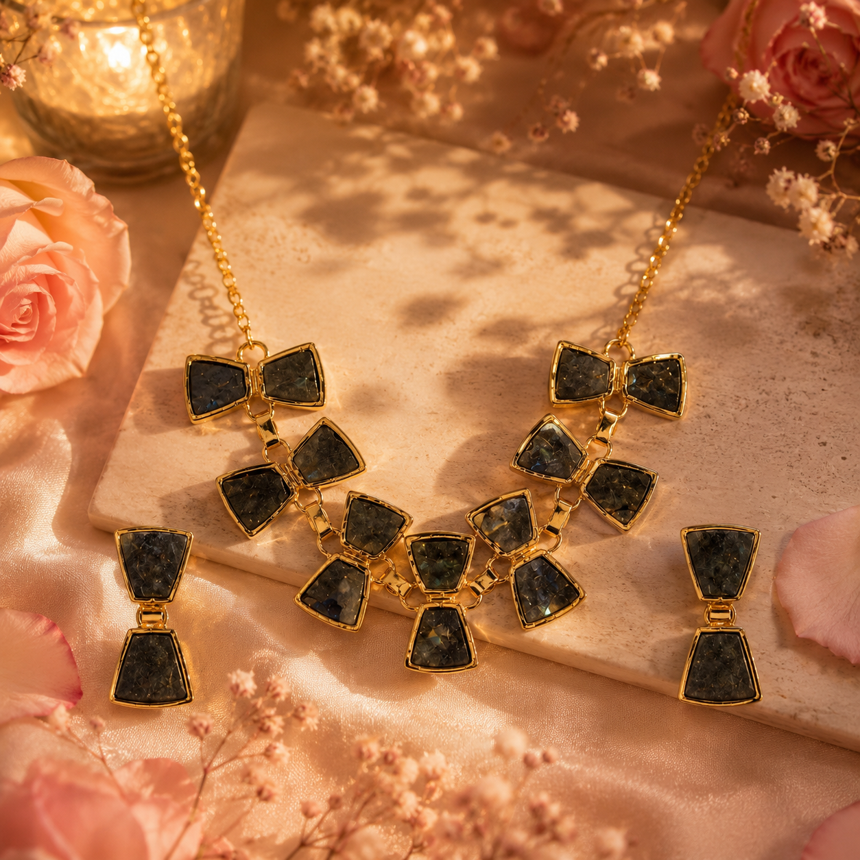 Onyx Eclipse Necklace Set
