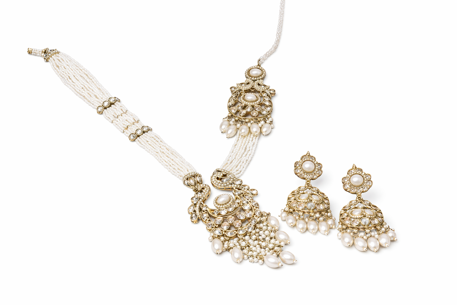 Noor Zahra Pearl Cascade Set